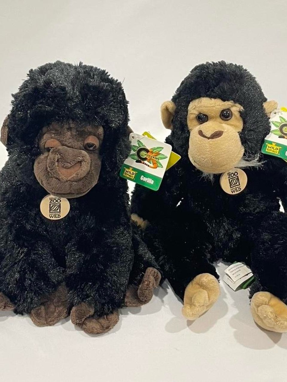 Zoo Wild Plush Gorilla and Chimp Plush Set